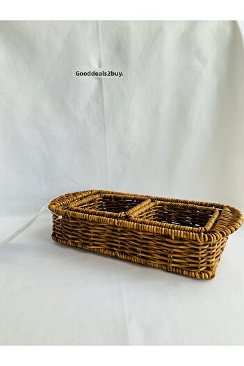 Madame Coco Noir Rattan Organizer
