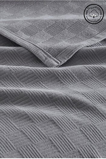 VESSİNOHOME Pike Single 100% Cotton Small Checkerboard Patterned Bedspread Hotel Type Luxury Pike White
