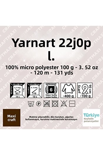 Yarnart دولتشي - خيط مخملي للحياكة اليدوية باللون الوردي الداكن-769