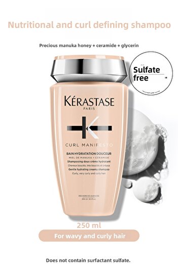 Kerastase Curl Manifesto Bain - 250 ml Nourishing Shampoo for Curly Hair