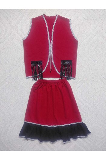 LBL La Bella Collection Girl's Red Skirt Suit Show Costume