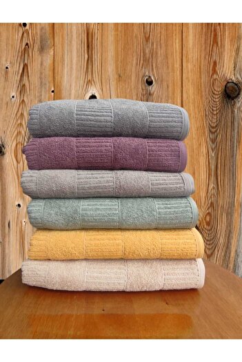 Nurpak Karya - 6 Pieces 100% Cotton Towels, 50cm X 90cm