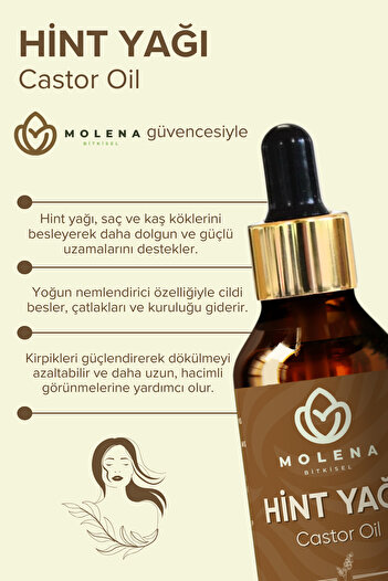 MOLENA BİTKİSEL Hint Yağı Bakım Seti - 2 x 20 ml - Genel Bakım Seti