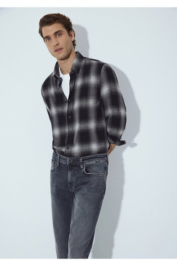 Mavi Чорна сорочка в клітинку Regular Fit / Нормальний крій 0211770-91367