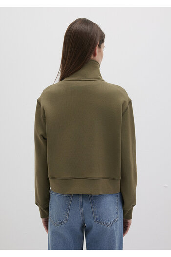 Mavi Yarı Fermuarlı Haki Sweatshirt 1S10391-71589