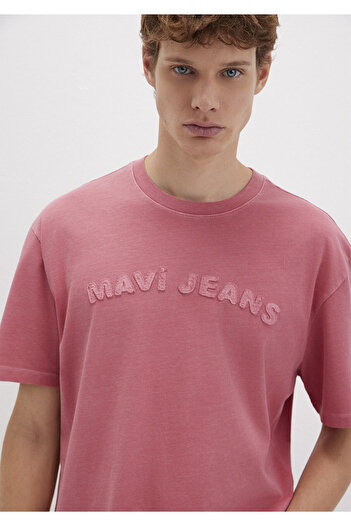 Mavi Jeans Printed Pink T-Shirt Loose Fit / Relaxed Fit 0612953-71079