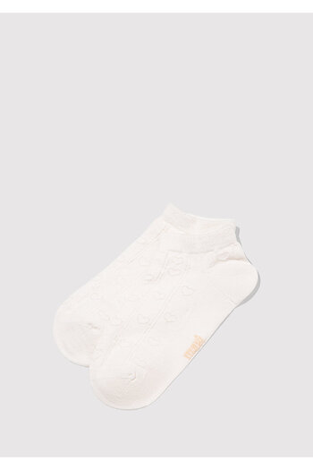 Mavi Heart Detailed Ecru Booties Socks 1913550-620