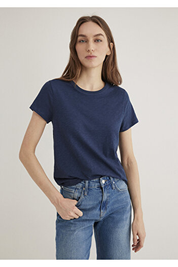 Mavi Navy Blue Basic T-Shirt Regular Fit 1613075 -70487
