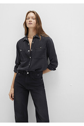 Mavi Betty Gold Klasik Antrasit Jean Gömlek Fitted / Vücuda Oturan Kesim 1210818-87811