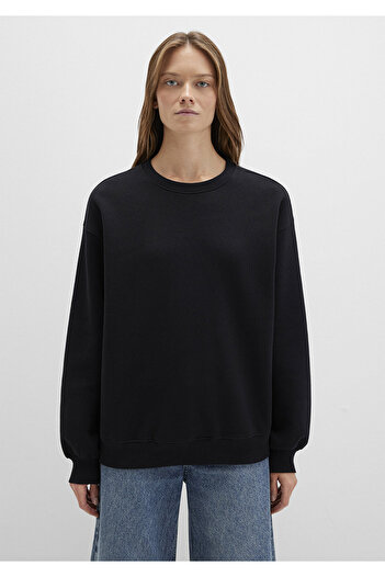 Mavi Bisiklet Yaka Siyah Basic Sweatshirt 1610198-900