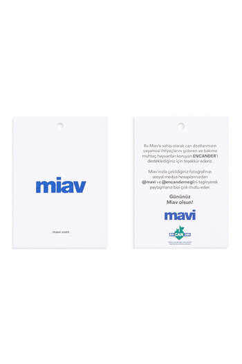 Mavi Miav Baskılı Beyaz Soket Çorap 1912598-620