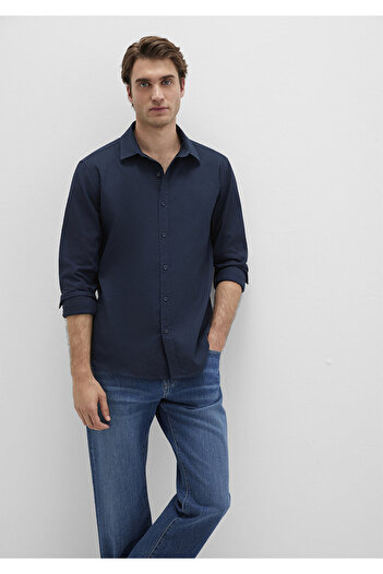 Mavi Lacivert Gömlek Slim Fit / Dar Kesim 8810217-81583