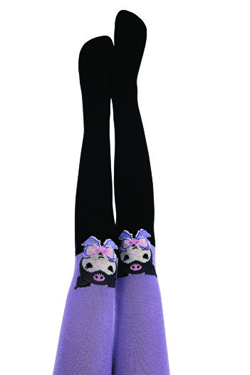 Penti Black Girl Pretty Kuromi Cartoon Patterned 100 Denier Pantyhose