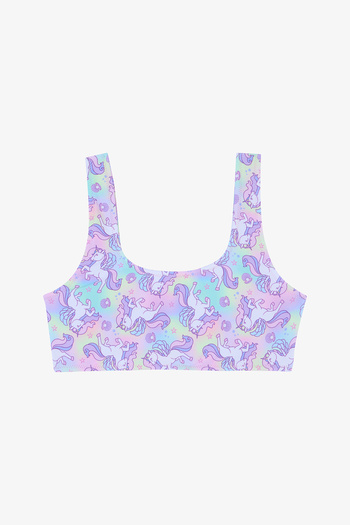 Penti Girl's Sweet Unicorn Halter Multicolor Bikini Set