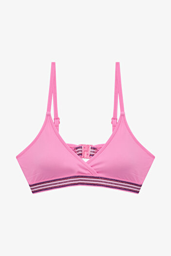 Penti Açık Pembe Genç Kız Shay İnce Bant Detaylı Üçgen Bikini Takımı