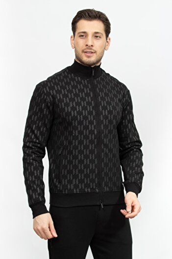 Karl Lagerfeld Erkek Fermuarlı Sweatshirt