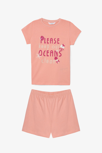 Penti Kız Çocuk Keep Our Ocean Pamuklu 2li Pijama Takımı