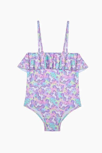 Penti Kız Çocuk Sweet Unicorn Fırfırlı Straplez Mayo