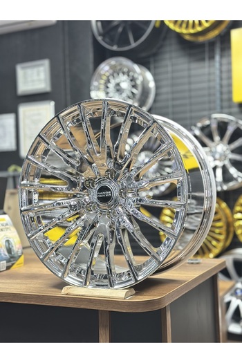 powcan 20″ İthal Krom Jant Seti – Range Rover & BMW - 8.5/9.5J Ön-Arka – 5x120 – ET25/ET41 – 72.56