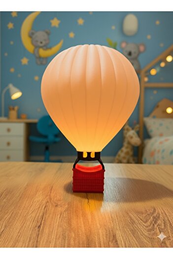 Atsu 3D Dekoratif Sıcak Uçan Hava Balonu Abajur – Dekoratif Gece Lambası / Kapadokya Balonu Masa lambası
