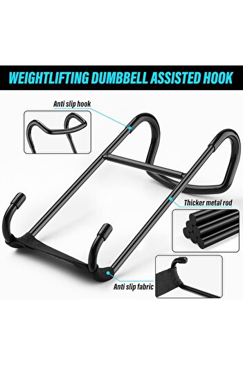 Lumely Dumbbell Spotter Hooks Hanger,with Wrist Guard,Heavy Attachments for Dumbbell Bench Press,Hold 225LB