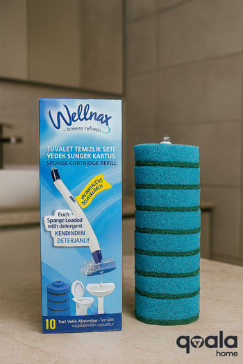 Wellnax breeze refresh Kullan At 40 Adet Deterjanlı Tuvalet Yedek Süngeri X1