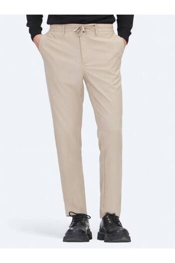 Kip Vizon Düz Dokuma Jogging Fit Casual Pantolon