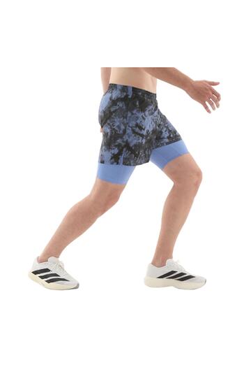 adidas Own the Run Spray Dye 2in1 Men's Blue Running Shorts