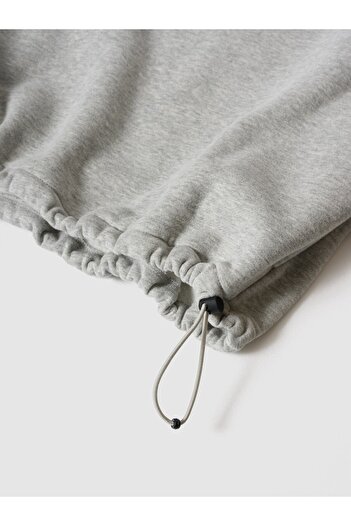 GAP Erkek Gri VintageSoft Oversized Logo Yarım Fermuarlı Sweatshirt