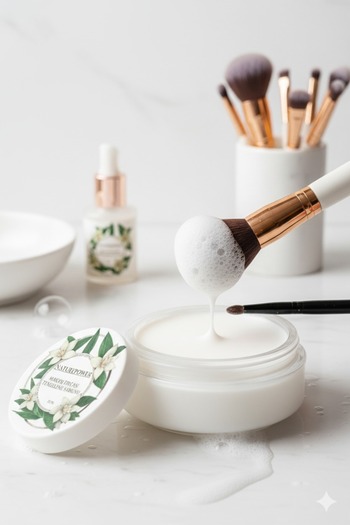 naturepower Natural Makeup Brush Cleaning Soap – Jar Form, Natural Ingredient, Practical Use