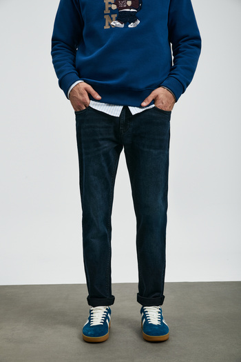 Lufian Andrea Spor Jean Erkek Pantolon Slim Fit Mavi