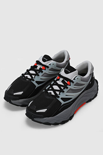 Lufian Edwın Erkek Deri Sneaker Ayakkabı Siyah