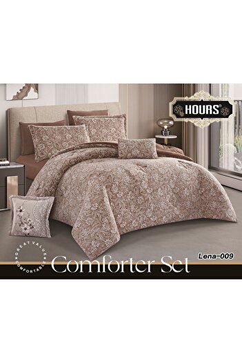 HOURS 6-piece winter bedspread for two people, embossed with a velvet side and a soft fur side