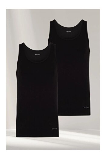 Pierre Cardin Boxed Men's Black Modal 2-Piece Undershirt-315