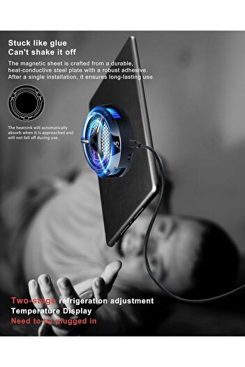 Other YANISM iPad Cooler — Magnetic Cooling Fan for Tablets (iPad/Surface Pro/Steam Deck) with Temp Moni