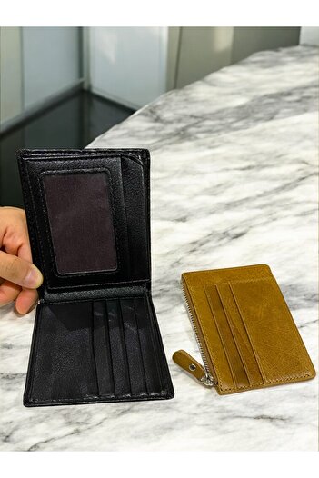 NEW STYLE Men's Genuine Leather Wallet Set, Cash Wallet and Card Holder, Comes in a Gift Box