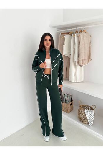 By Kuzey Aras Three Thread Fleece-Lined Zipper Tracksuit