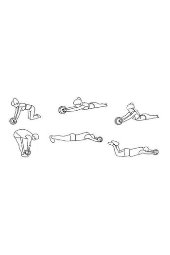 MT MALATEC Abdominal exercise wheel, MT Malatec, with mat included, non-slip handles, 15 cm diameter