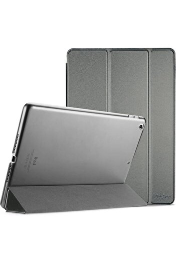 PROCASE slim lightweight smart case with stand and clear back for iPad 9.7 (5th/6th Gen) - Metallic