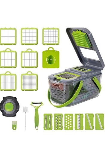 OEM Multifunctional Grater for Fruits and Vegetables, 22 Pieces, Stainless Steel Blades