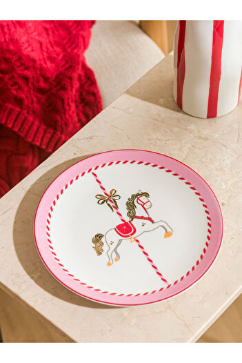 LC Waikiki Sparkling Choices from Shining Store |   Printed Porcelain Cake Plate 19 cm