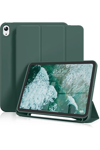 Generic iPad Case for 11" (A16) 2025 & 10.9" 10th Gen (2022) with Pencil Holder - Dark Green