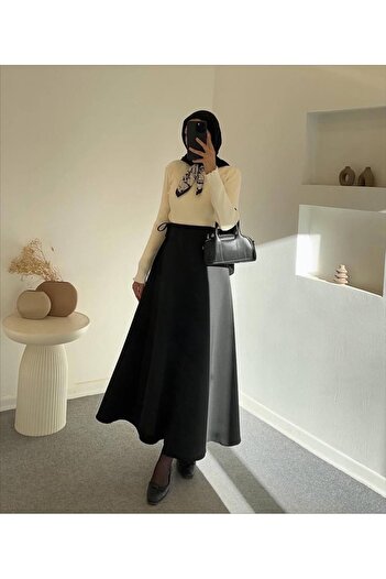 BZ BUTİK Tie-Up Scuba Skirt