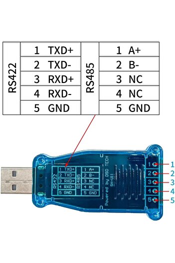 Other DSD TECH SH-U11 USB to RS485/RS422 Converter with FTDI FT232 (Gold)