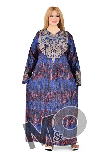 M&O 2 m@o Cotton jalabiya with embroidery on the chest, special sizes, suitable for weights from 100 kg to 130 kg