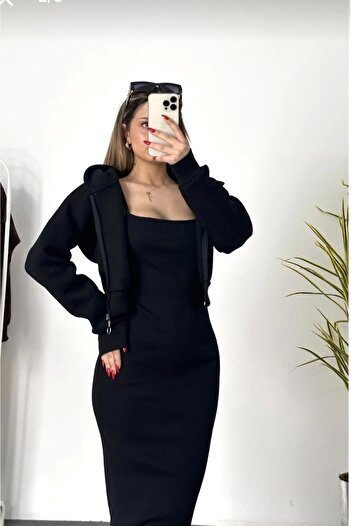 Butik Beyza 3 Yarn Cardigan Dress