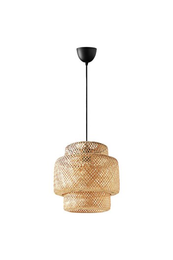 IKEA SINNERLIG Pendant lamp, bamboo/handmade, 27 cm