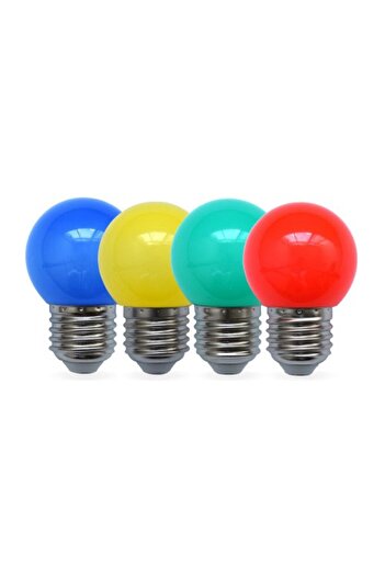 Klaus G45 Bec Cu Led 1W E27 165-265V Rosu, KE15100R (10/100)