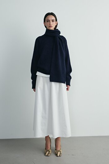 Suud Collection Lacivert Bella Triko Atkı