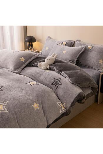 CHIRASO CHIRASO, COCOLINO Linen, ELASTIC Fitted Sheet compatible with 180, 160 and 140x200 Duvet Cover 2 Sides Pillowcase